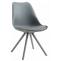 Besucherstuhl HLO-CP8 Kunstleder Rund grau ~ grau