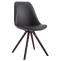 Besucherstuhl HLO-CP37 Cappuccino Rund ~ schwarz