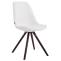 Besucherstuhl HLO-CP37 Cappuccino Rund ~ wei