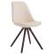 Besucherstuhl HLO-CP37 Cappuccino Rund ~ creme