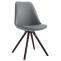 Besucherstuhl HLO-CP37 Cappuccino Rund ~ grau