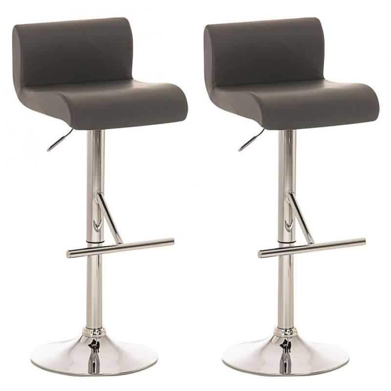 2er Set Barhocker HLO-CP11 ~ grau