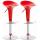 2er Set Barhocker HLO-CP47 ~ rot
