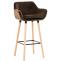 Barhocker HLO-CP19 Samt ~ braun