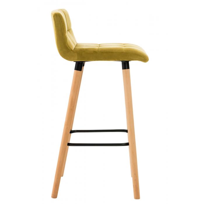 Barhocker HLO-CP33 Samt ~ gelb
