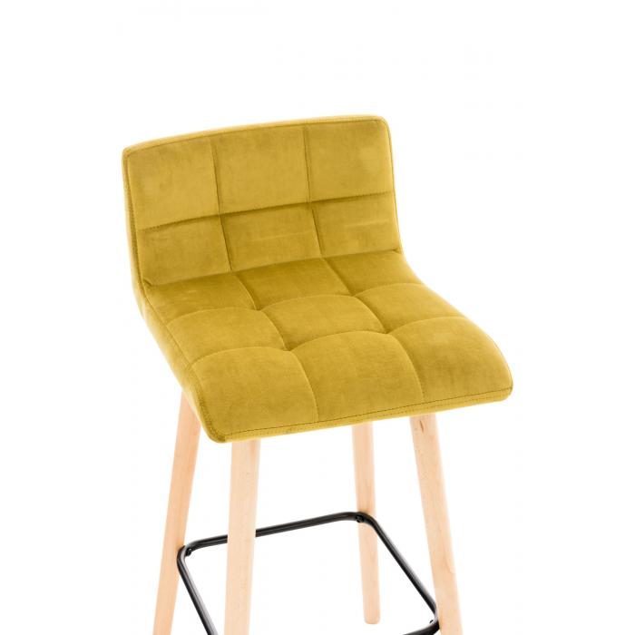 Barhocker HLO-CP33 Samt ~ gelb
