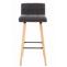 Barhocker HLO-CP33 Samt ~ grau