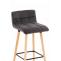 Barhocker HLO-CP33 Samt ~ grau