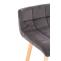 Barhocker HLO-CP33 Samt ~ grau