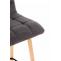 Barhocker HLO-CP33 Samt ~ grau