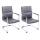 2er Set Besucherstuhl HLO-CP1 ~ grau