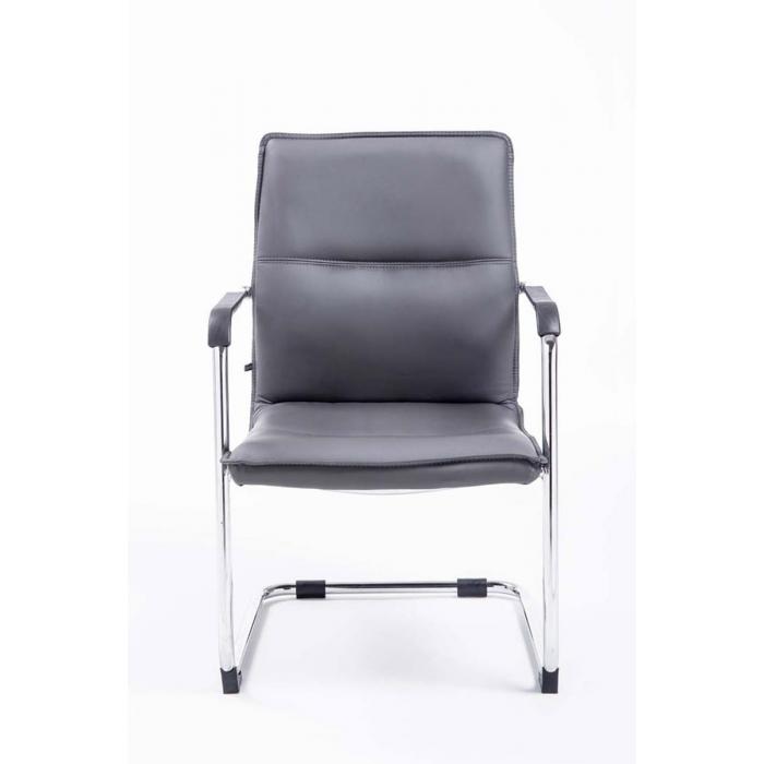 2er Set Besucherstuhl HLO-CP1 ~ grau