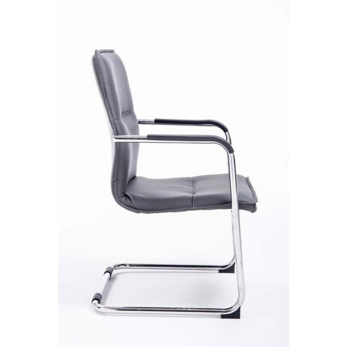 2er Set Besucherstuhl HLO-CP1 ~ grau