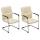 2er Set Besucherstuhl HLO-CP1 ~ creme
