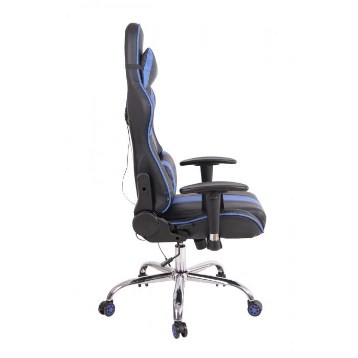 Brostuhl HLO-CP93 XM Kunstleder ~ schwarz/blau