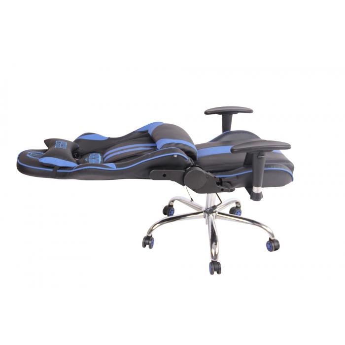 Brostuhl HLO-CP93 XM Kunstleder ~ schwarz/blau