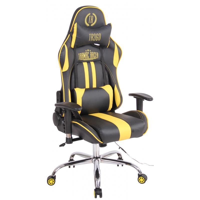 Brostuhl HLO-CP93 XM Kunstleder ~ schwarz/gelb