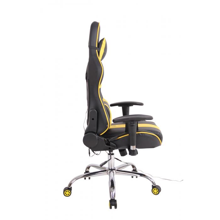 Brostuhl HLO-CP93 XM Kunstleder ~ schwarz/gelb