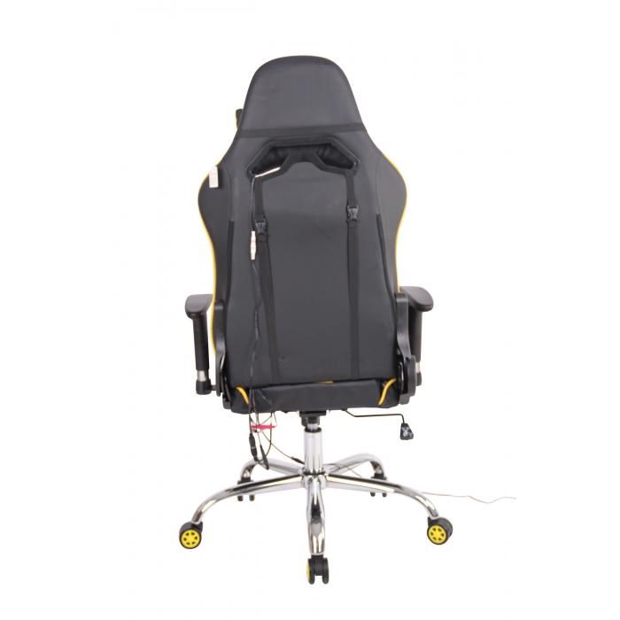Brostuhl HLO-CP93 XM Kunstleder ~ schwarz/gelb
