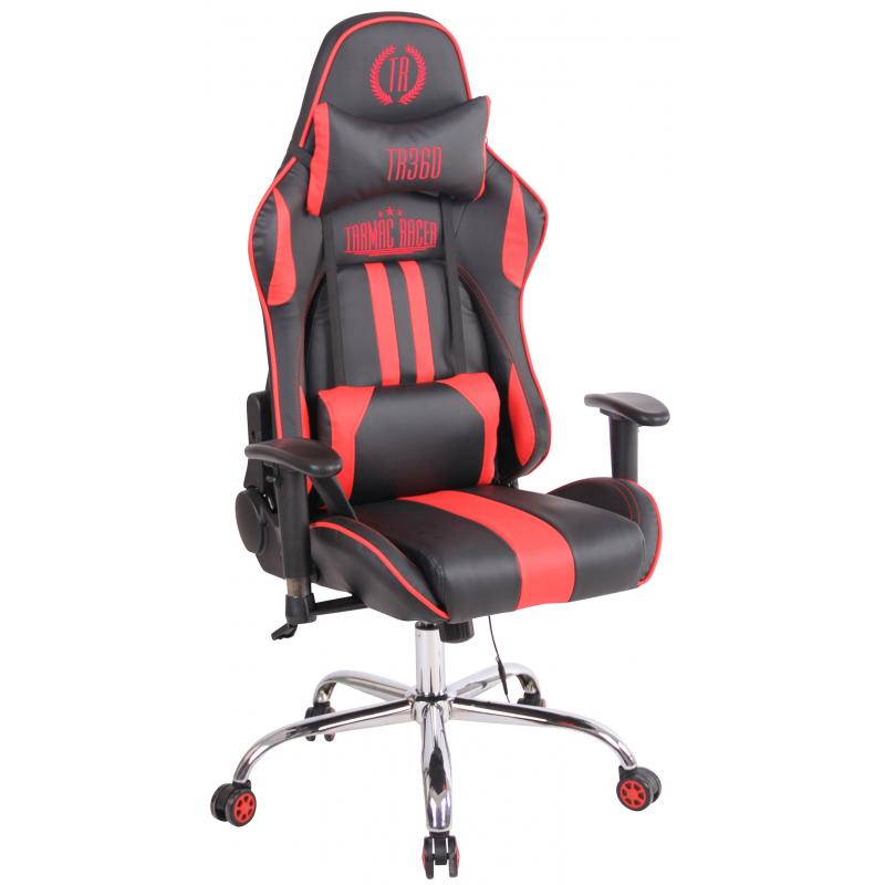 Brostuhl HLO-CP93 XM Kunstleder ~ schwarz/rot