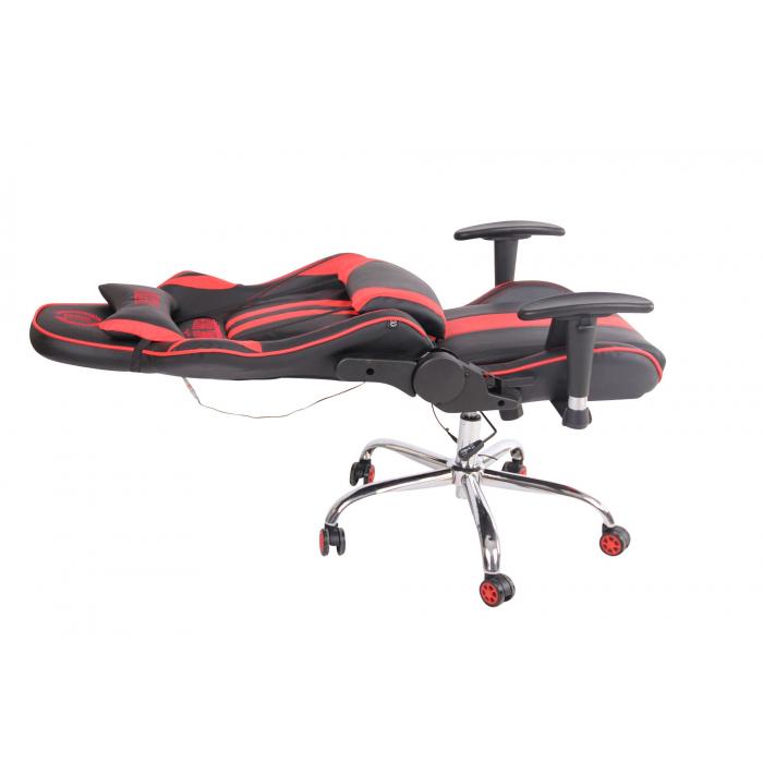 Brostuhl HLO-CP93 XM Kunstleder ~ schwarz/rot