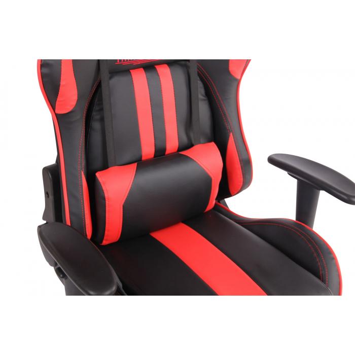 Brostuhl HLO-CP93 XM Kunstleder ~ schwarz/rot