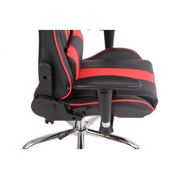 Brostuhl HLO-CP93 XM Kunstleder ~ schwarz/rot