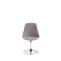 Esszimmerstuhl HLO-CP46 Samt chrom ~ grau