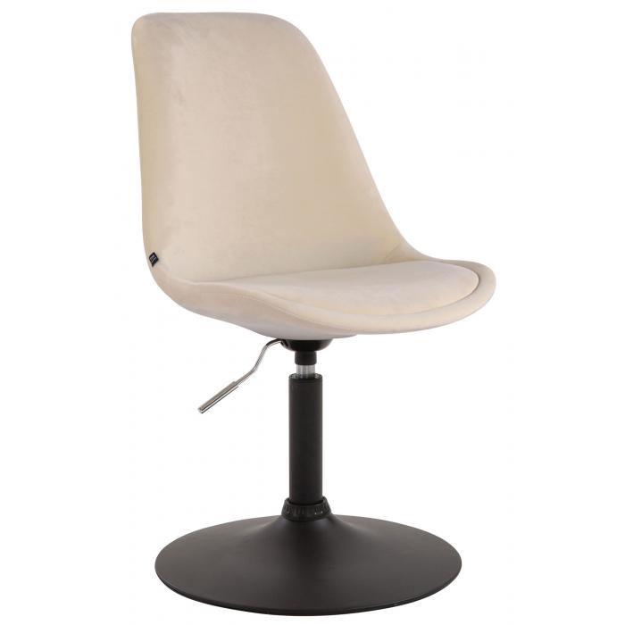 Esszimmerstuhl HLO-CP46 Samt schwarz ~ creme