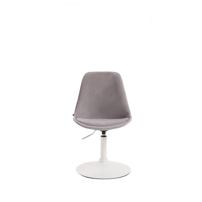 Esszimmerstuhl HLO-CP46 Samt wei ~ grau