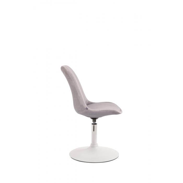 Esszimmerstuhl HLO-CP46 Samt wei ~ grau