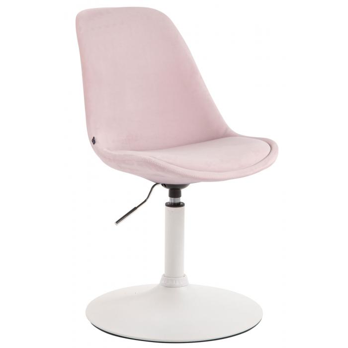 Esszimmerstuhl HLO-CP46 Samt wei ~ pink
