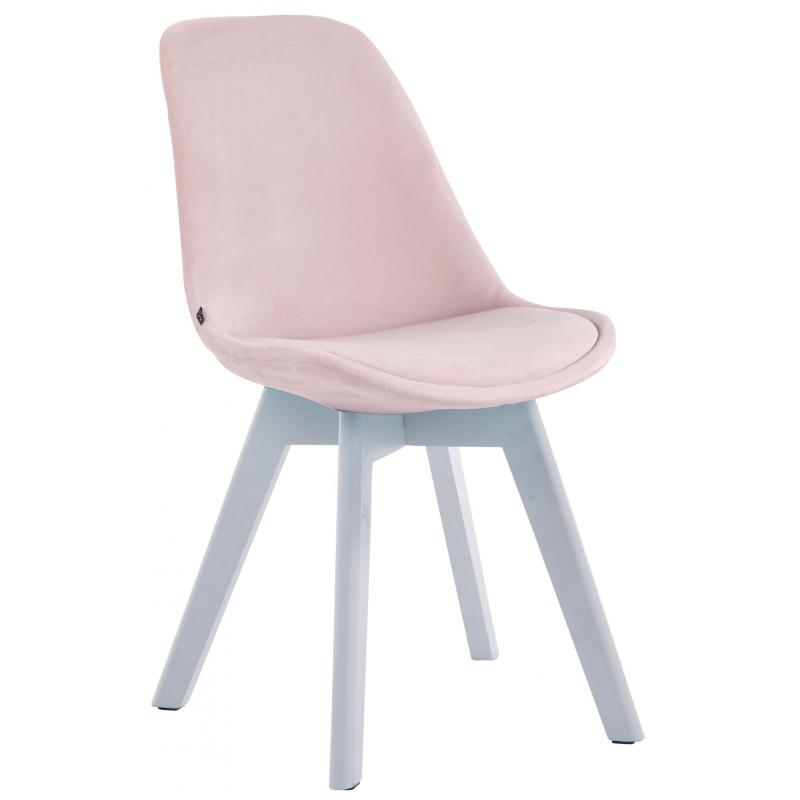 Besucherstuhl HLO-CP2 V2 Samt wei ~ pink