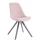 Besucherstuhl HLO-CP8 Samt Rund grau ~ pink