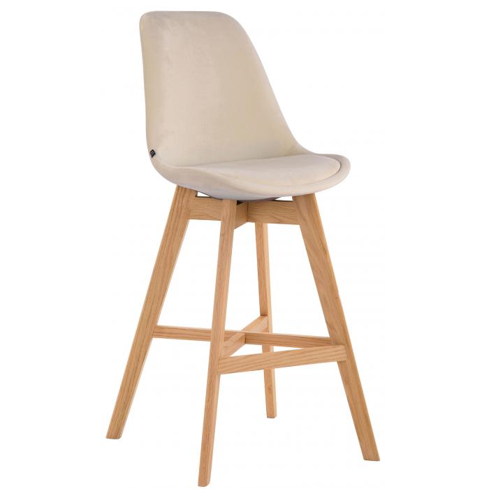 Barhocker HLO-CP12 Samt natura ~ creme