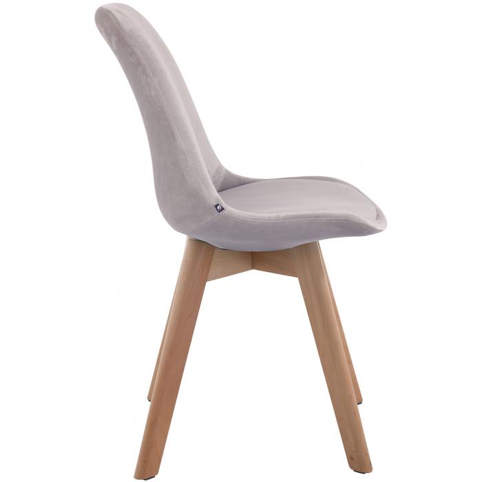 Besucherstuhl HLO-CP2 V2 Samt natura ~ grau