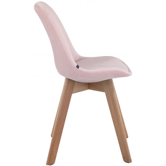 Besucherstuhl HLO-CP2 V2 Samt natura ~ pink
