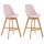 2er Set Barhocker HLO-CP12 Samt natura ~ pink 2er Set Barhocker HLO-CP12 Samt natura ~ pink