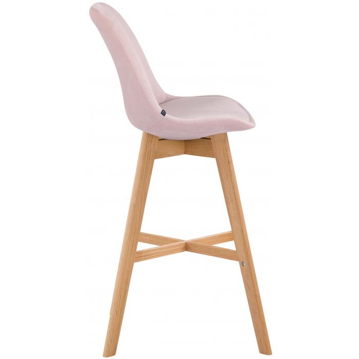 2er Set Barhocker HLO-CP12 Samt natura ~ pink