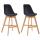 2er Set Barhocker HLO-CP12 Samt natura ~ schwarz 2er Set Barhocker HLO-CP12 Samt natura ~ schwarz