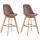 2er Set Barhocker HLO-CP40 Samt natura ~ braun
