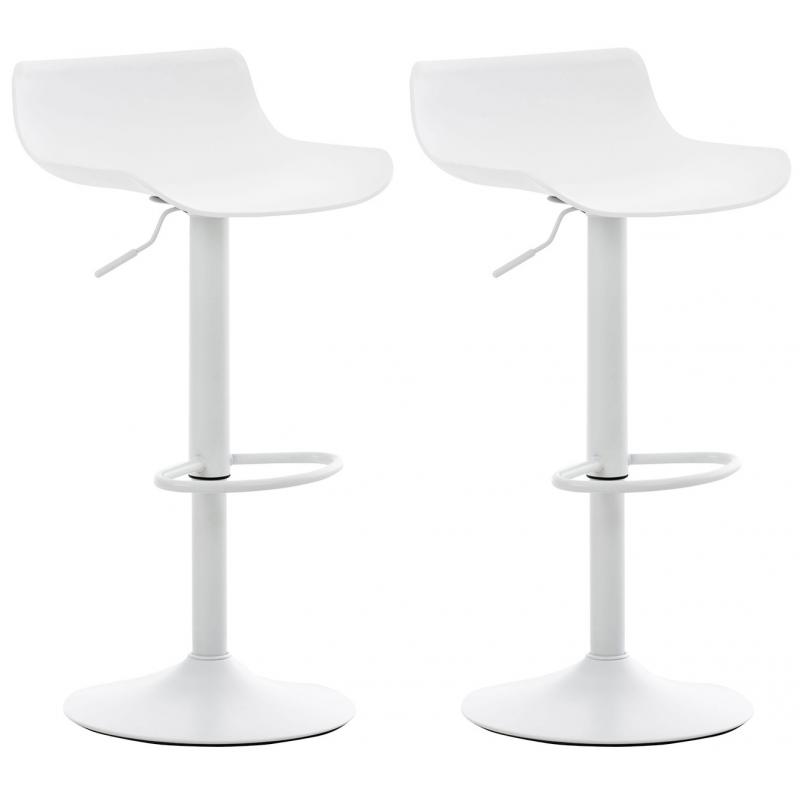 2er Set Barhocker HLO-CP6 ~ wei