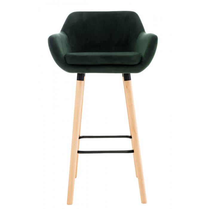 2er Set Barhocker HLO-CP19 Samt ~ grün