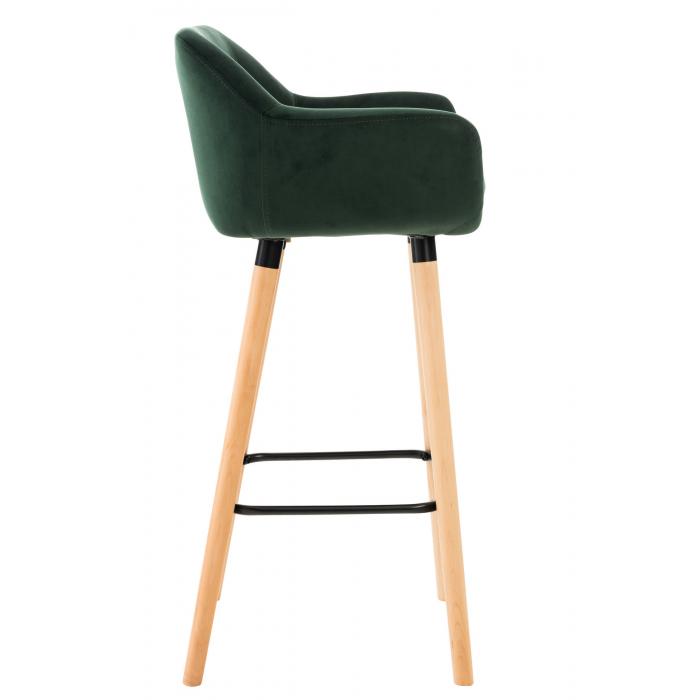 2er Set Barhocker HLO-CP19 Samt ~ grün