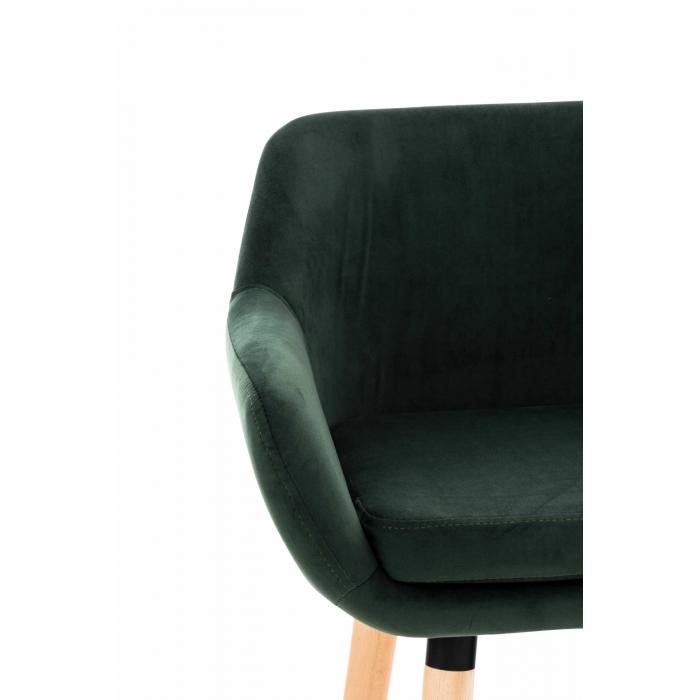 2er Set Barhocker HLO-CP19 Samt ~ grün