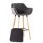 2er Set Barhocker HLO-CP19 Samt ~ grau
