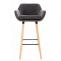 2er Set Barhocker HLO-CP19 Samt ~ grau