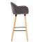2er Set Barhocker HLO-CP19 Samt ~ grau