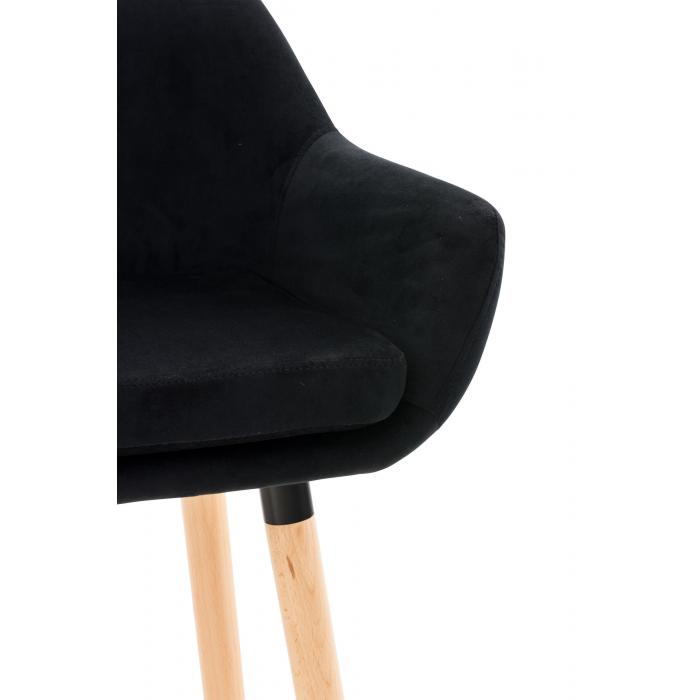 2er Set Barhocker HLO-CP19 Samt ~ schwarz