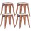 4er Set Hocker HLO-CP82 ~ kupfer